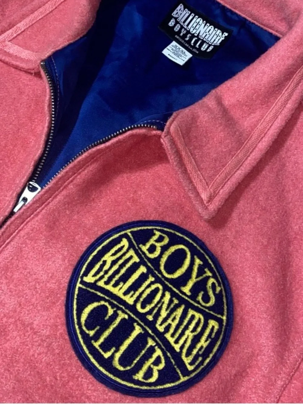 VTG Billionaire Boys Club Heart Mind Space Suit Jacket 3XL Varsity Bomber Pink